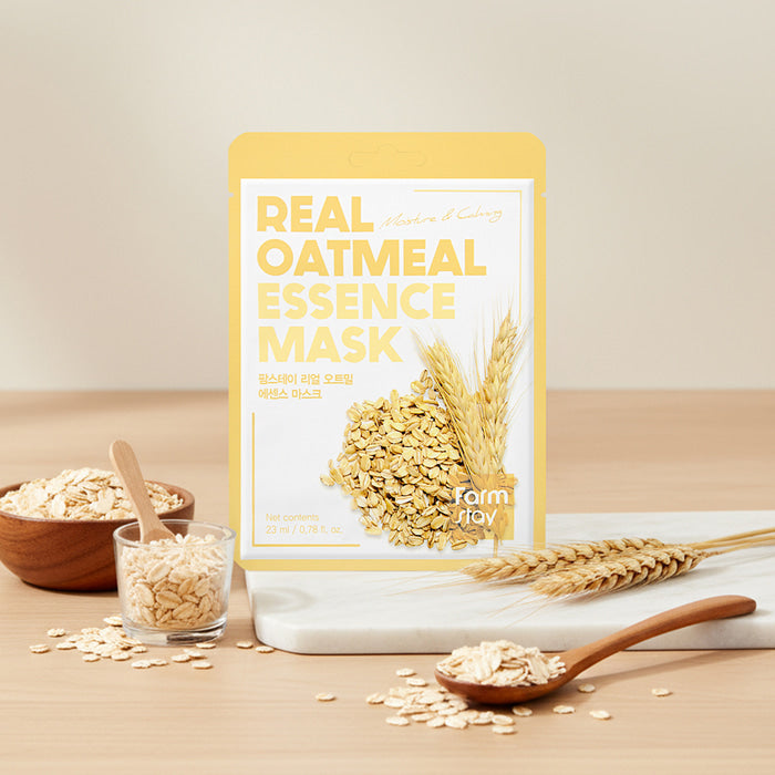 Farmstay Real Oatmeal Essence Mask – Υφασμάτινη Μάσκα Προσώπου με Βρώμη