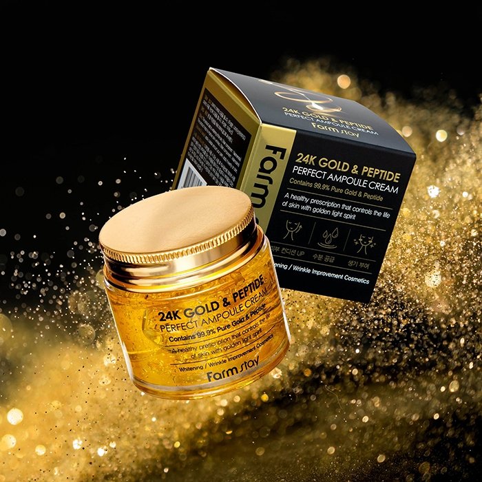 FARM STAY 24K GOLD & PEPTIDE PERFECT AMPOULE CREAM